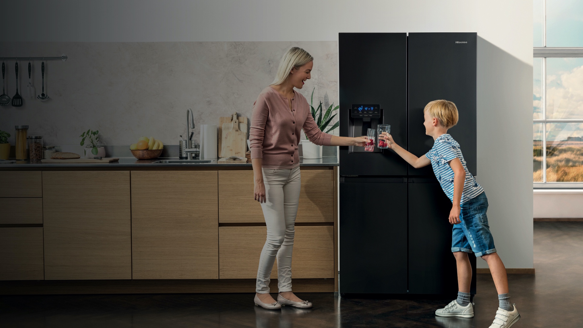 Hisense RC-68WC Refrigerator - Ice and Water Dispenser