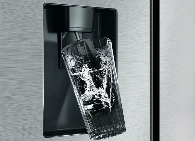 Hisense BCD-469W Refrigerator - Sleek Water Dispenser