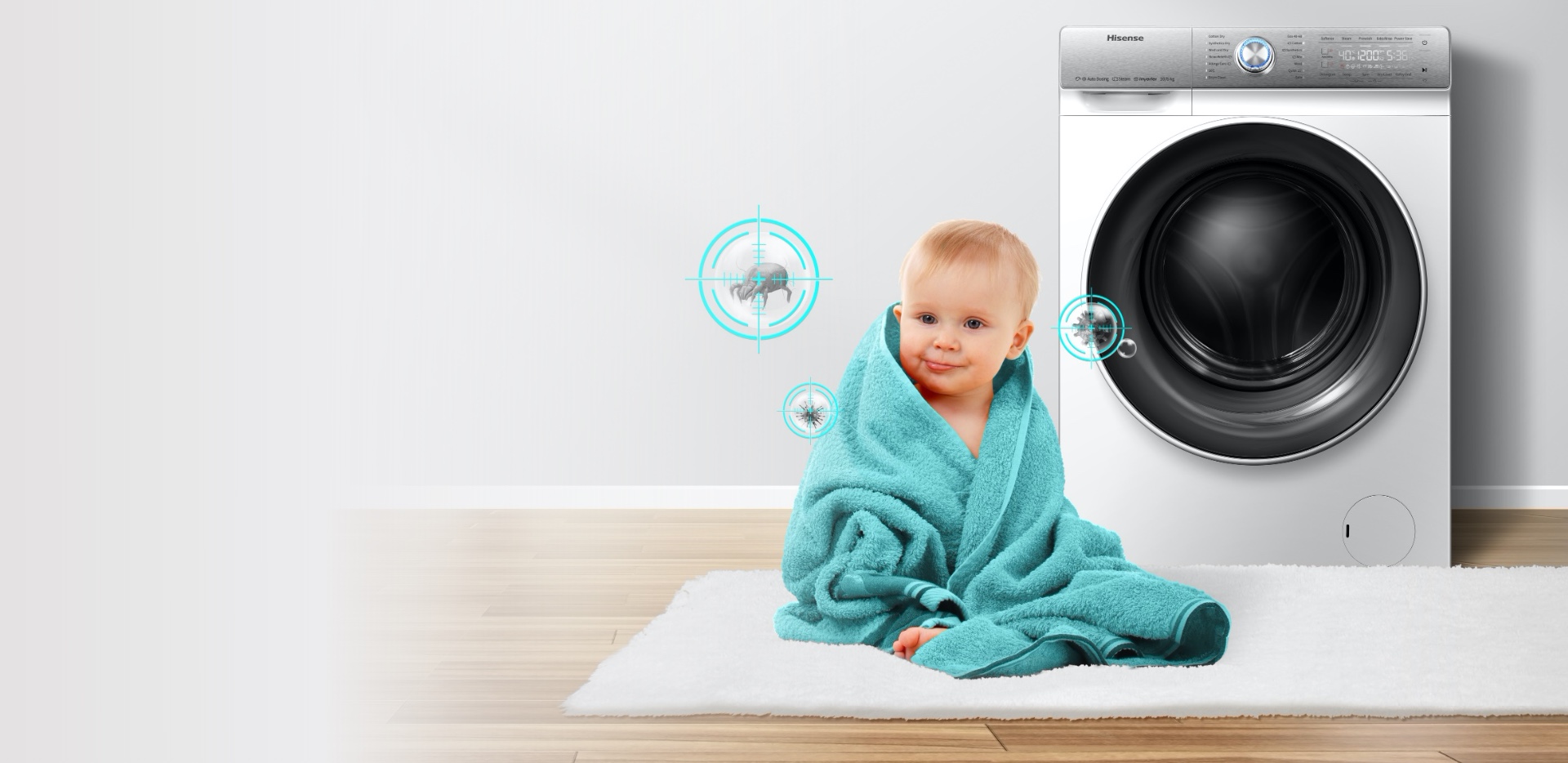 Hisense Washing Machine WFQR1014EVAJM - Gentle Steaming