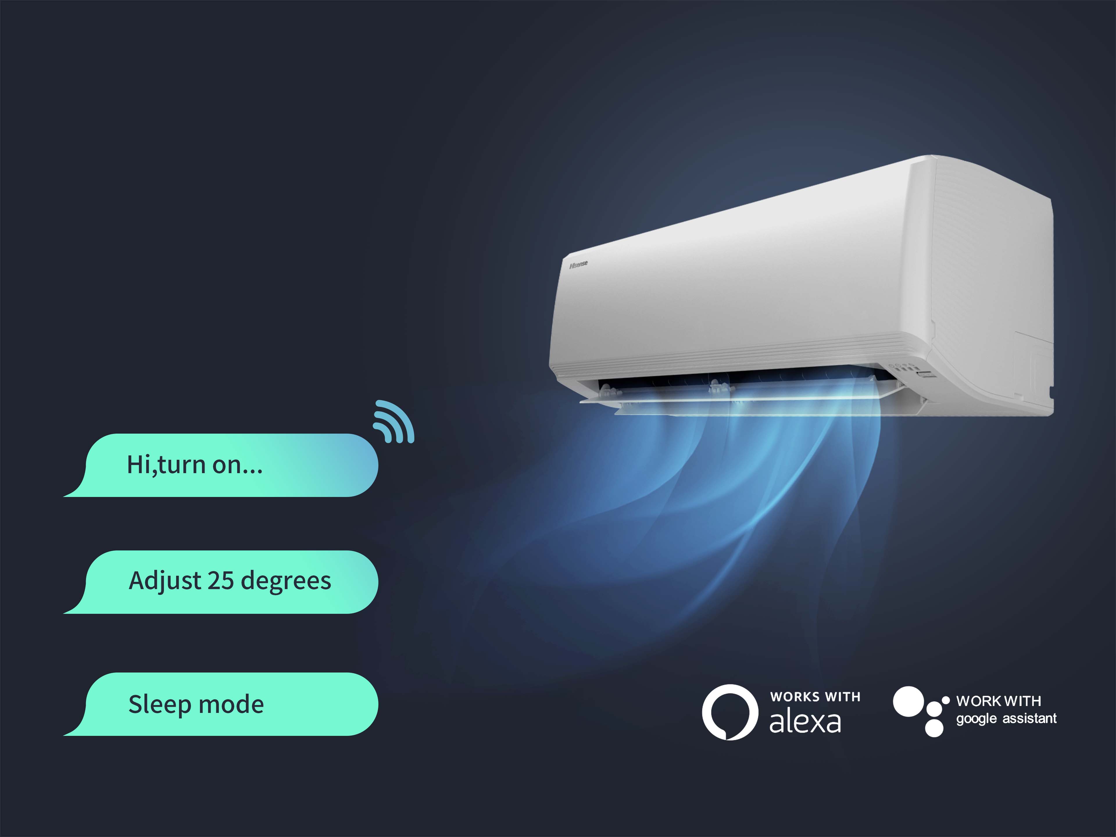 Hisense Easy Pure Split Air Conditioner - Voice Control