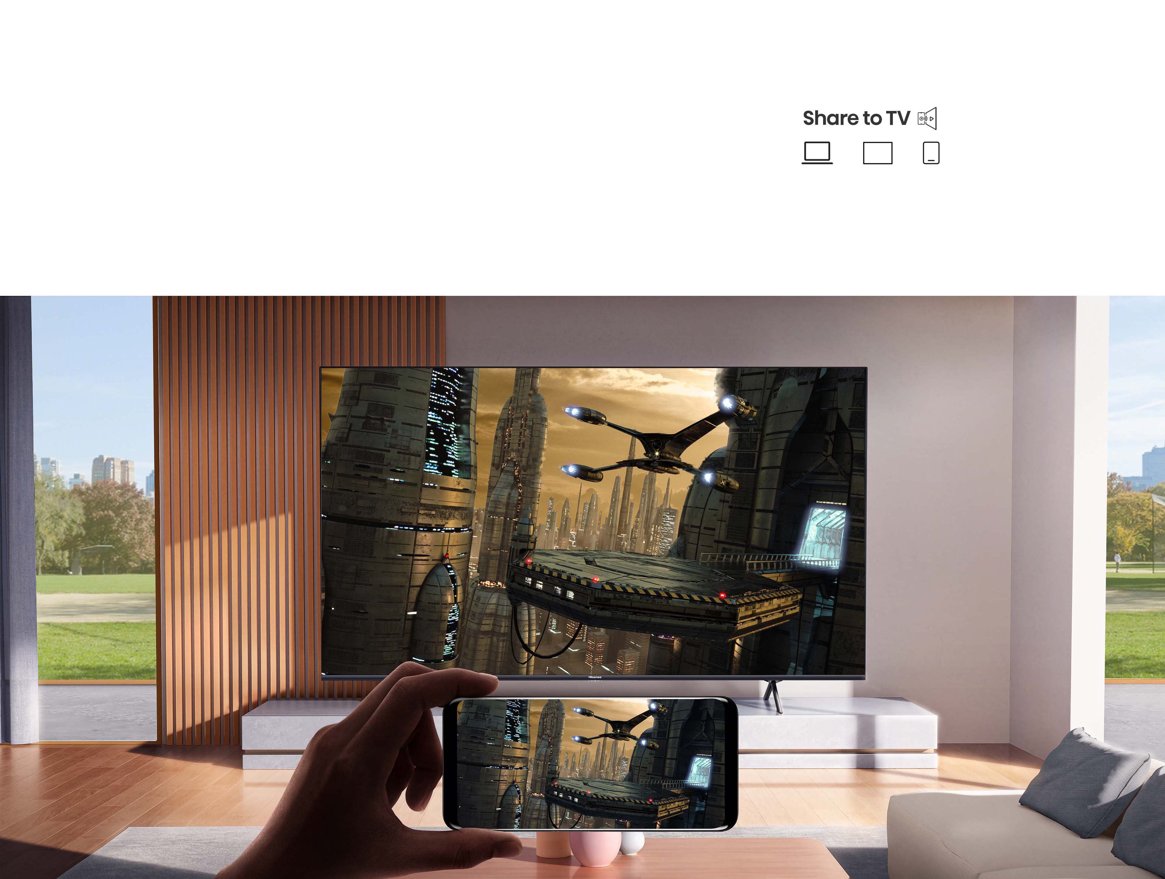 Hisense UHD 4K TV A7H - Share to TV