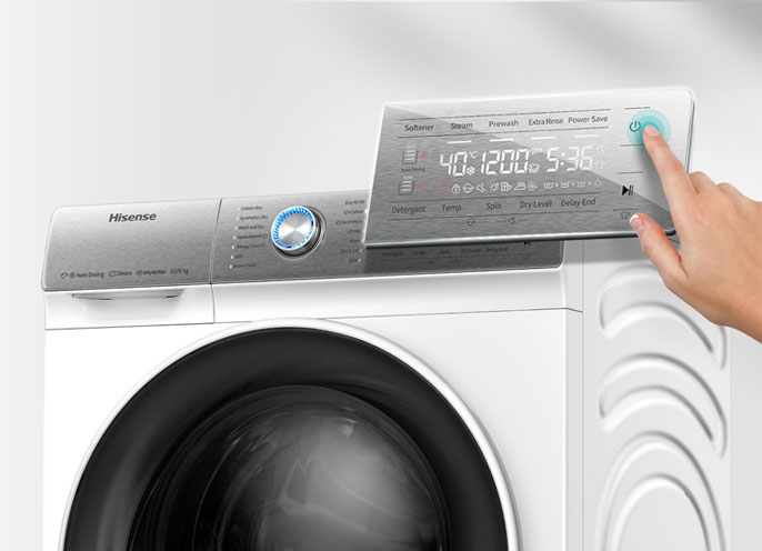 Hisense WDQR1014EVAJM Washer and Dryer - Easy Operation Convenience