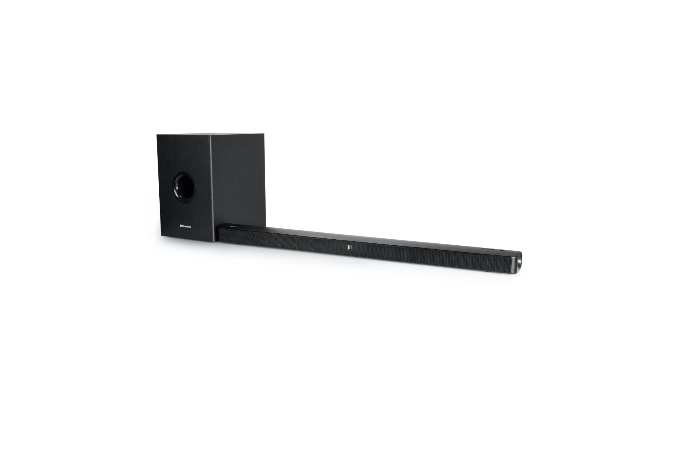 Hisense HS219 Soundbar - Soundbar and Subwoofer Side View